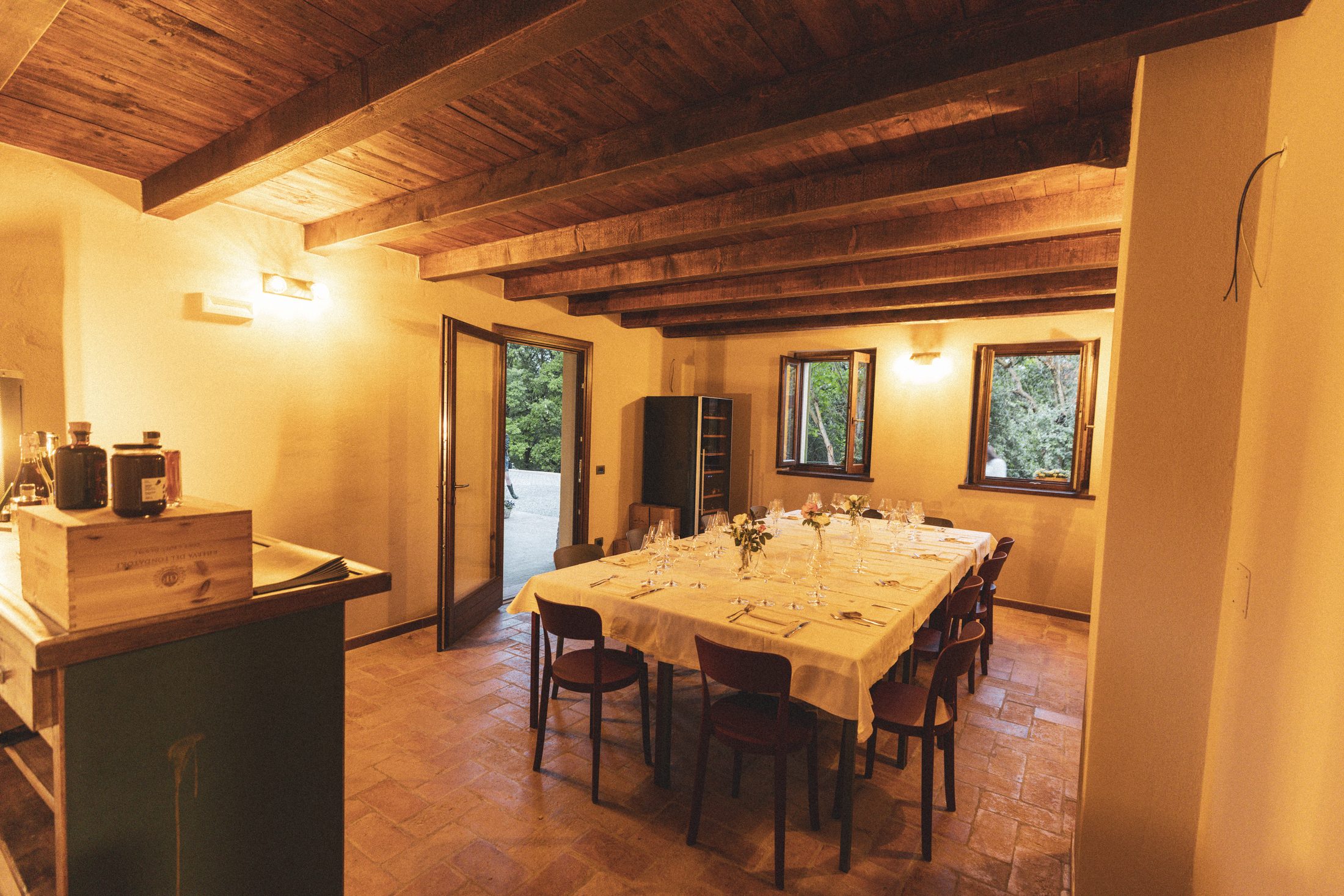La sala delle degustazioni del Conventino